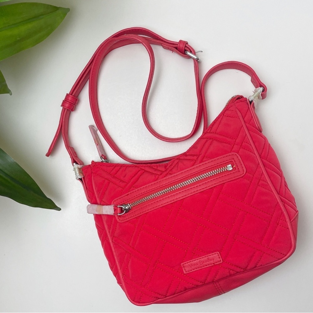 NEW Vera Bradley Mini Vivian Crossbody Strap Classic Bright Pink Women Bag